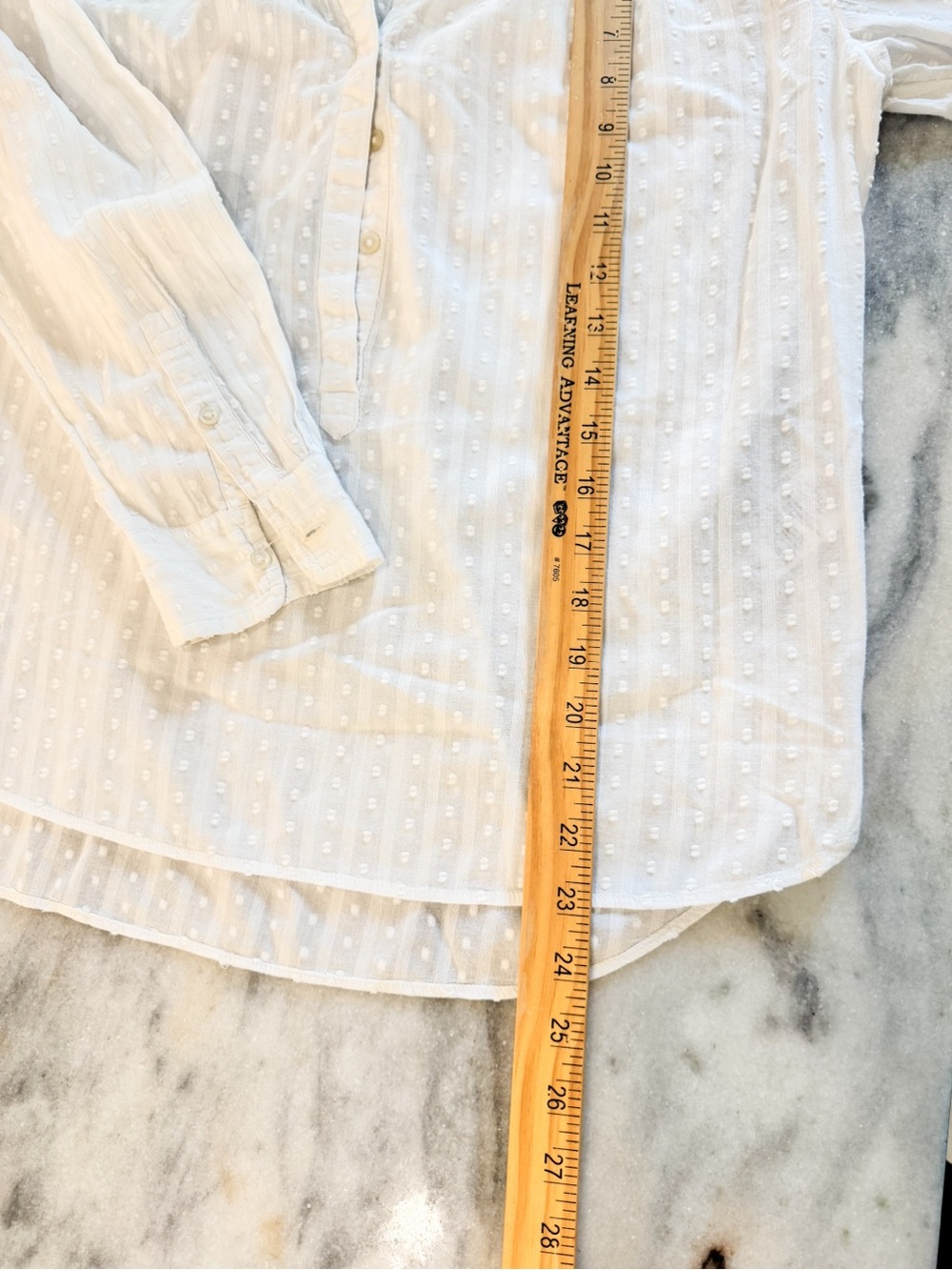 Point Sur White Textured Classic Cottagecore Lightweight Cotton Top Sz 4 - Picture 6 of 8